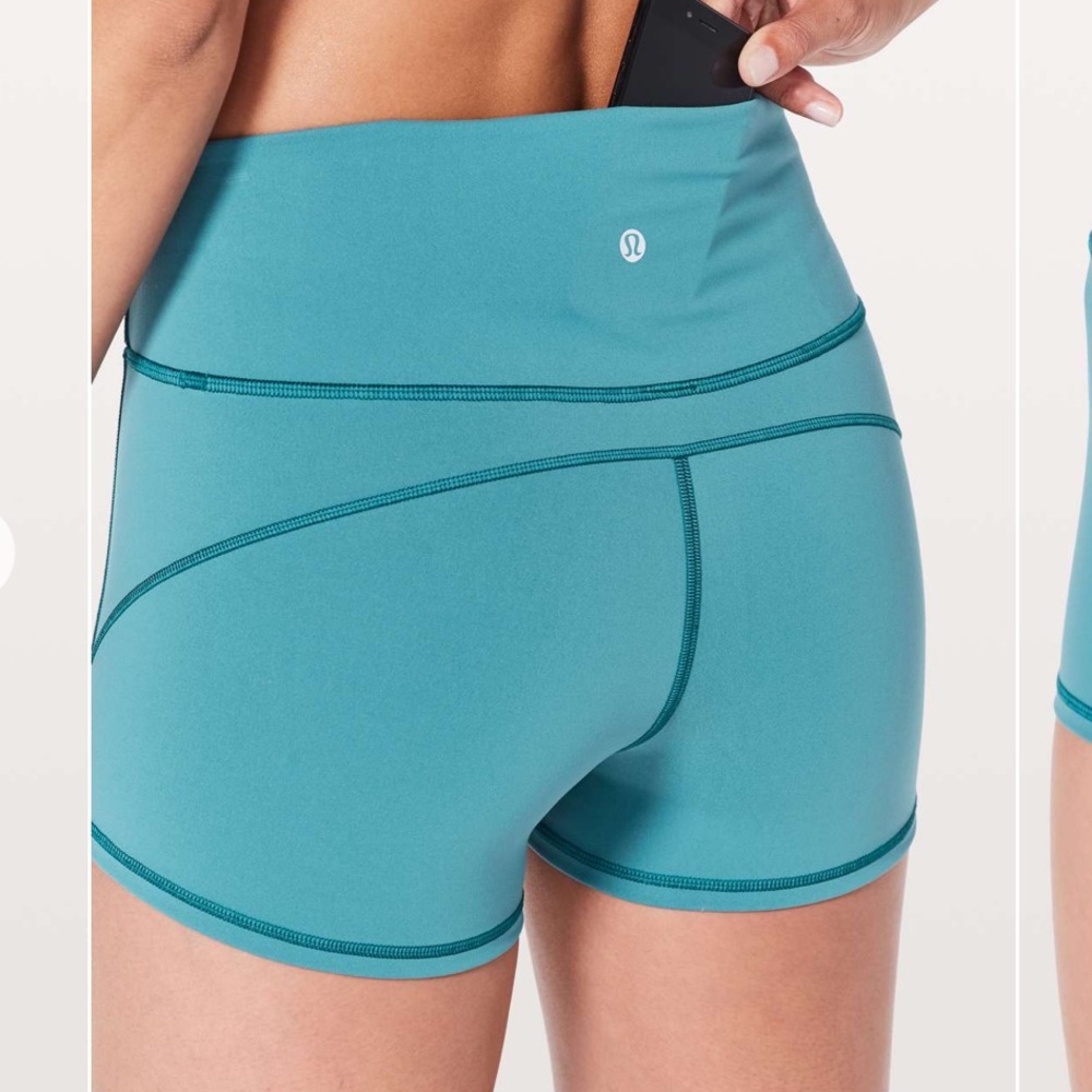 Lululemon Size 8 In Movement Short Everlux 2.5 Pacific Teal Athletic Biker